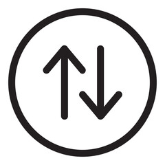 Swap Arrow Icon Outline Style. Simple Direction Symbol Vector Illustration — Pixel-perfect Icon.