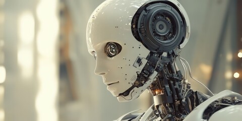 Fototapeta premium Artificial intelligence aids in language translation, bridging communication gaps globally