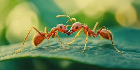 Delightful Ants in a Blurred Forest