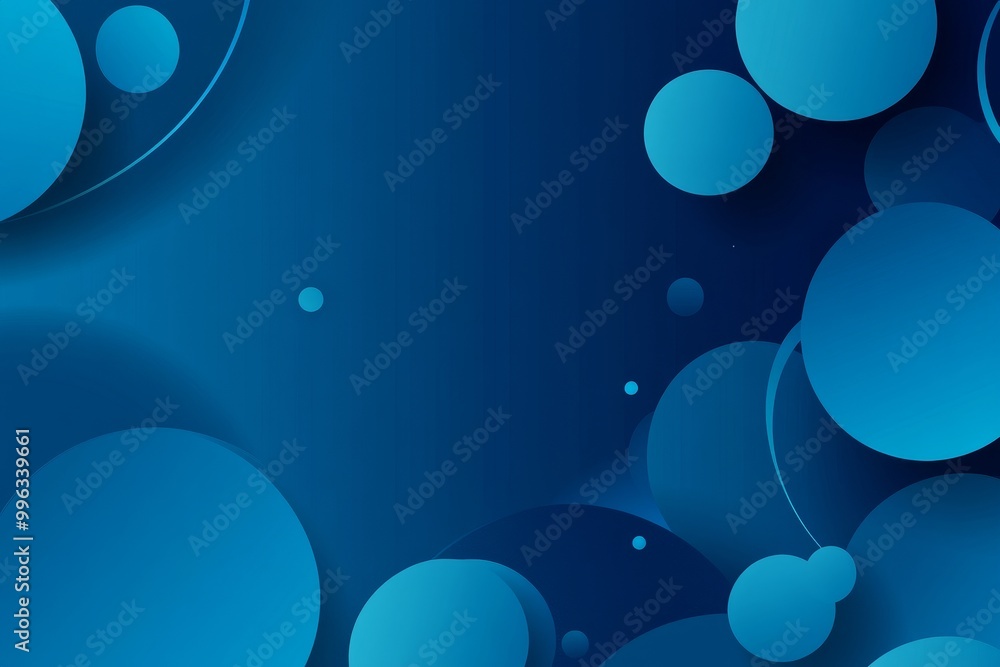 Canvas Prints Composition of dynamic shapes on an abstract blue wallpaper background.