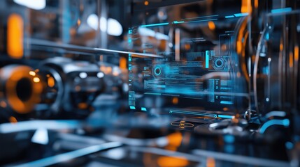 A futuristic augmented reality device showcasing advanced technology and digital interfaces.