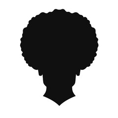 Artistic Afro Man in Glasses Silhouette Vector