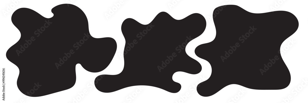 Poster modern liquid irregular blob shape abstract elements graphic flat style design fluid vector illustra