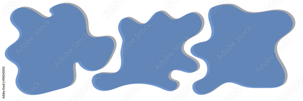 Poster modern liquid irregular blob shape abstract elements graphic flat style design fluid vector illustra