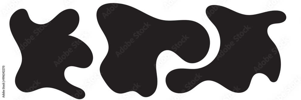 Poster modern liquid irregular blob shape abstract elements graphic flat style design fluid vector illustra