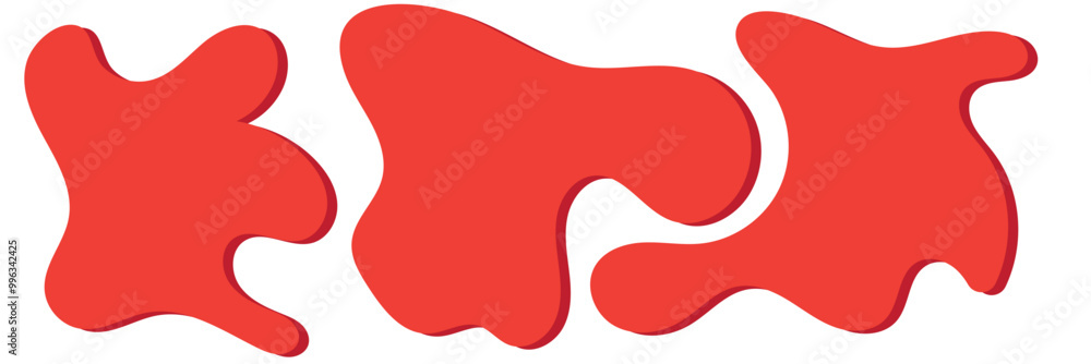 Poster modern liquid irregular blob shape abstract elements graphic flat style design fluid vector illustra