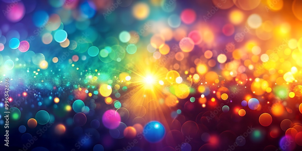 Aufkleber abstract colorful background glow light blur bokeh motion color blurred effect creative ai