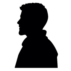 Arab Muslim Man Silhouette Vector Illustration Transparent Background