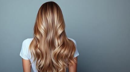 Obraz premium A beauty portrait of a woman's hair after a salon treatment