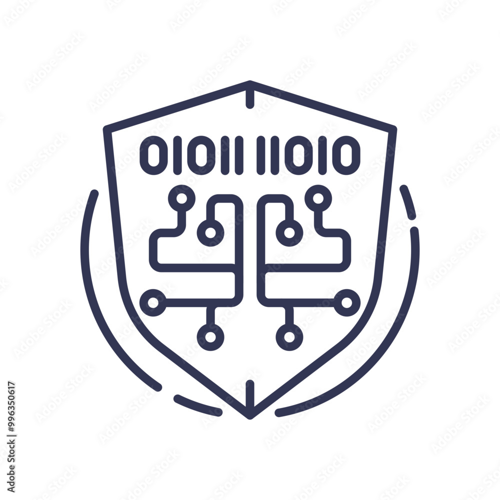 Poster shield with checkmark symbolizing security and protection.