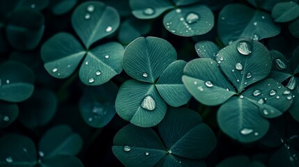 Obraz premium Drops of dew on a leaf Stock Photography image in HD 8K