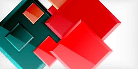 Shiny glossy metallic or plastic square design background. Vector Illustration For Wallpaper, Banner, Background, Card, Book Illustration, landing page