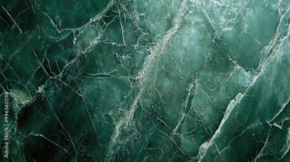 Poster forest green marble texture background with a close up view of the surface