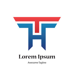 TH letter creative logo design icon