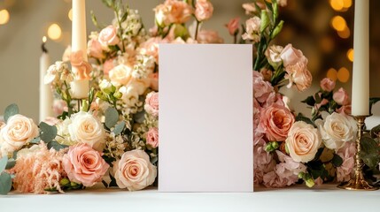 Elegant blank wedding seating chart poster template