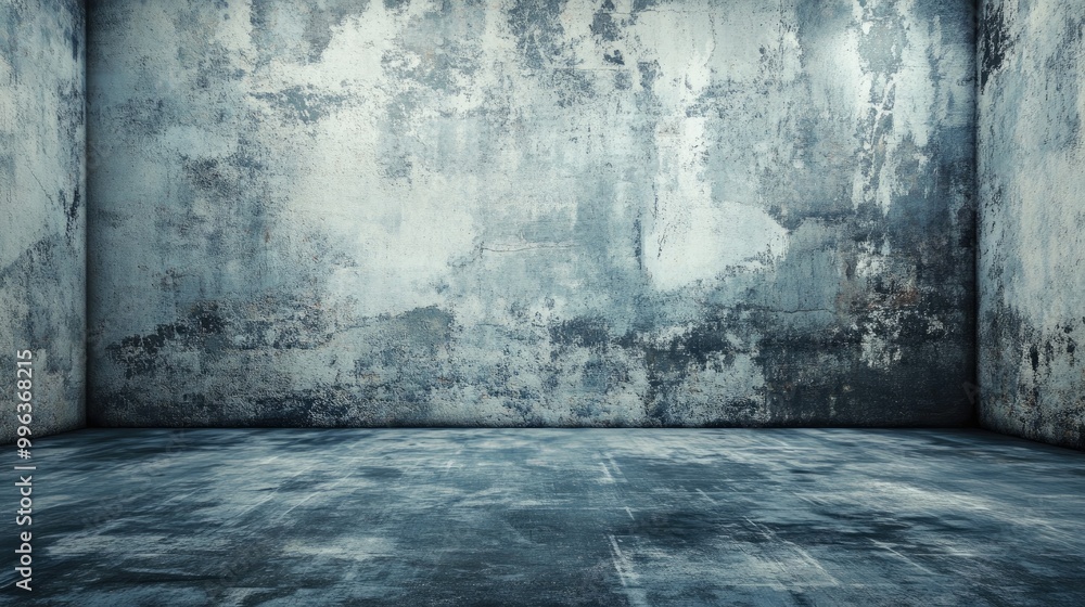 Poster grunge style empty interior space suitable for use as a background
