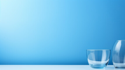 The blue background gives the image a calm and peaceful mood. 