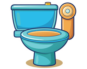 Toilet vector illustration isolated on a white background