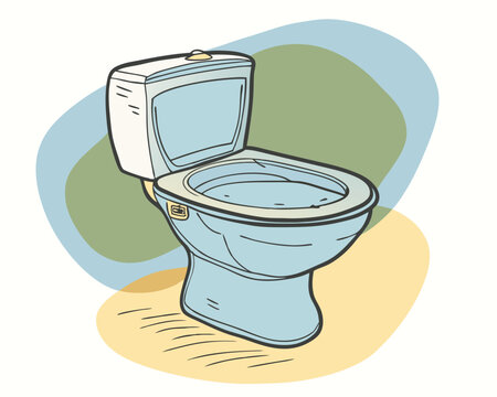 recommend clip art: Toilet vector line art style