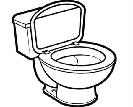 recommend clip art: Toilet vector line art style