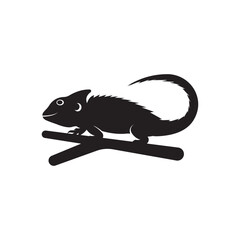 Chameleon Logo Design. Simple and Modern. Vector illustration