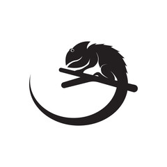 Chameleon Logo Design. Simple and Modern. Vector illustration