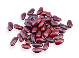 Red bean isolated on white background.