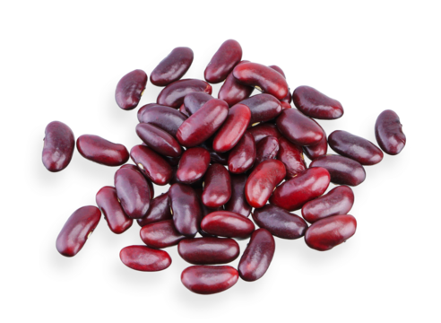 Red bean isolated on white background.