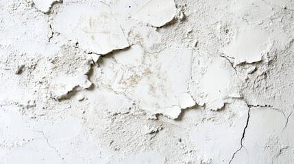 Obraz premium Textured white wall background featuring distressed surfaces marks and cracks Modern gray limestone effect on a white cement base perfect for interior wallpaper design