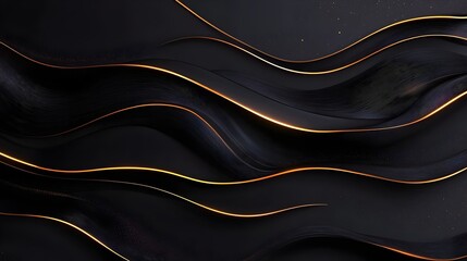 Luxurious golden background with satin drapery. 3d illustration, 3d rendering.3d Abstract Modern Business Background wallpaper background golden with black wavy lines. gold marble wave abstract backgr
