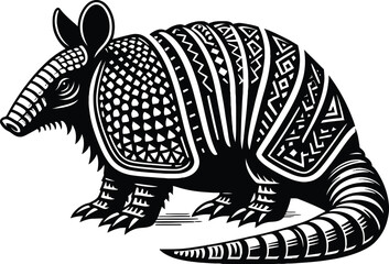 black and white illustration of an ottar