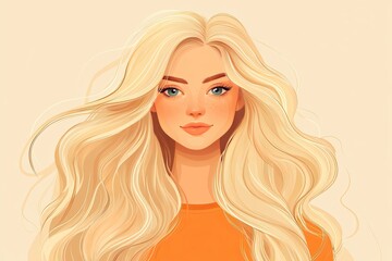 Beautiful blonde woman smiling. Perfect for beauty, fashion, and social media.
