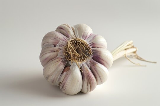 A close-up shot of a single clove of garlic