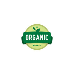 Organic Foods Label Logo Template. Nature Icon