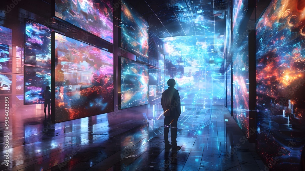 Poster quantum virtualized art gallery an immersive real time interactive digital art experience in a bound