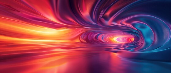 Obraz premium Abstract Colorful Wave Pattern in Artistic Fluid Design