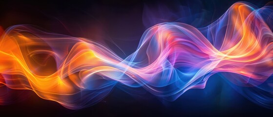 Naklejka premium Colorful Abstract Waves of Light and Motion