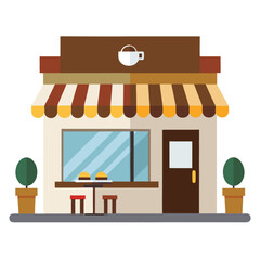 illustration of a coffee shop