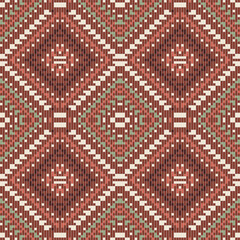 Ukrainian Ikat Print Patternfolk Embroidery, Aztec Geometric Ornament Print. Design for Carpet, Wallpaper, Clothing, Wrapping, Fabric