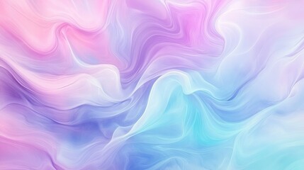 Obraz premium Soft pastel tie-dye background with flowing shapes and smooth gradients in light pink, lavender, and turquoise, creating a dreamy, abstract pattern.