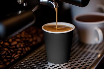 Paper espresso cup, beverage packaging design