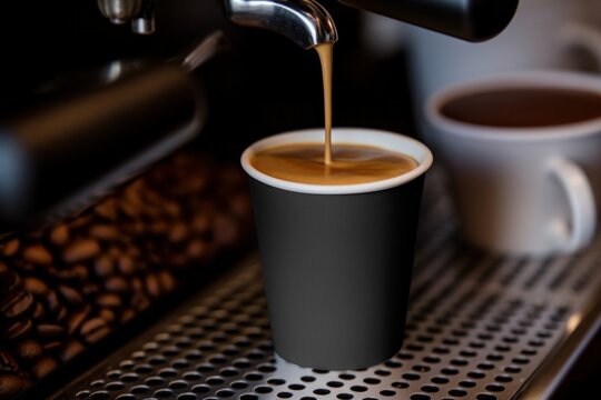 Paper espresso cup, beverage packaging design