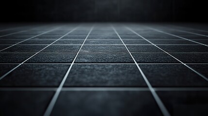 Clean Grid Pattern with Precise Lines on Dark Background