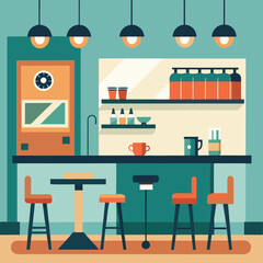 illustration of a coffee shop