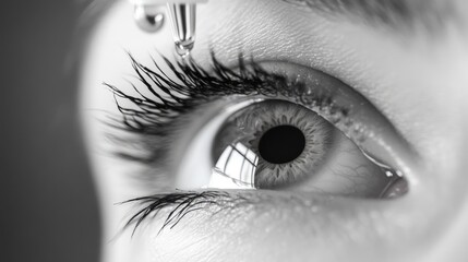 Fototapeta premium Eye drops for alleviating dryness allergies and other eye irritations