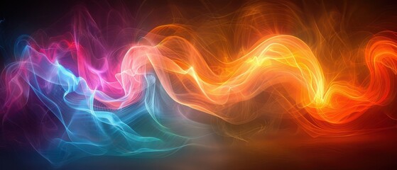 Fototapeta premium Abstract Colorful Light Waves for Creative Backgrounds