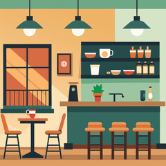 illustration of a coffee shop