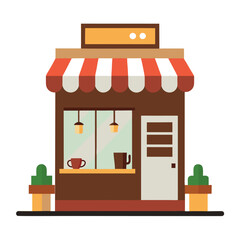illustration of a coffee shop