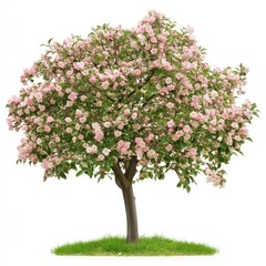 Fototapeta premium Real blooming apple tree outdoors flowers nature.