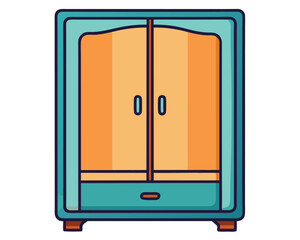 Wardrobe vector illustration